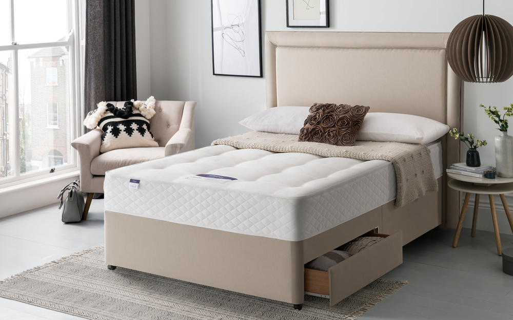 double divan bed base and mattress