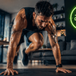 Männliche Person macht Workout 20 Minuten